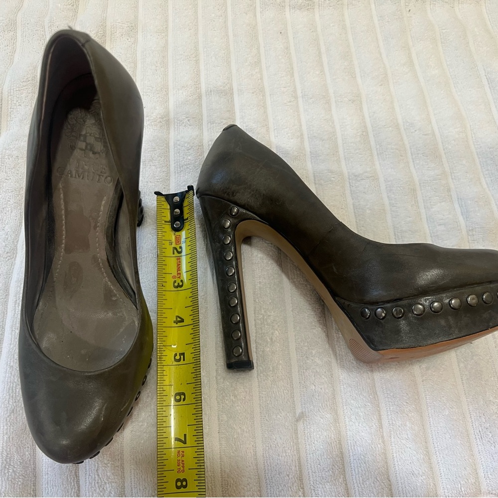 Vince Camuto Gray Studded Heels